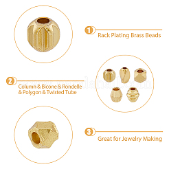 100 шт. 5-х стилевая стойка для гальванизации латунных бусин&nbsp;KK-HY0003-53