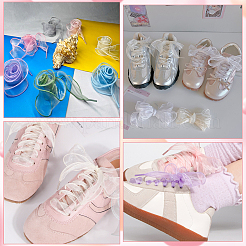 6 пара двухцветных шнурков из полиэстера&nbsp;AJEW-SP0003-12