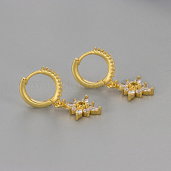 Orecchini a cerchio in ottone e zirconi cubici trasparenti per San Valentino&nbsp;WG91F02-01