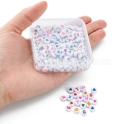 200шт 2 стиля непрозрачные акриловые бусины&nbsp;SACR-YW0001-47
