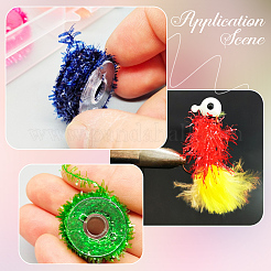 15 рулон 15-х цветного бархатного мишурного шенилла с кристаллами и блестками&nbsp;AJEW-SP0004-12