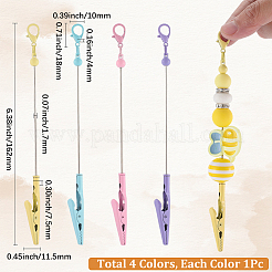 4 шт. 4-цветный сплав браслет инструмент ювелирный помощник бисер зажим-аллигатор&nbsp;AJEW-SP0001-71A