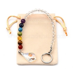 Pendentifs pendule radiesthésie chakra feuille cristal suncatcher&nbsp;PALLOY-JF00460-01