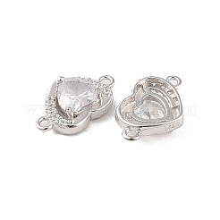 Звенья из стерлингового серебра 925 пробы с родиевым покрытием и прозрачным паве из циркония&nbsp;STER-O006-06P