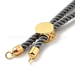 Bracelets coulissants en corde milan torsadée à moitié finis&nbsp;FIND-G032-01G-03