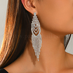Pendientes de araña de latón con rhinestone para mujer&nbsp;TS9607