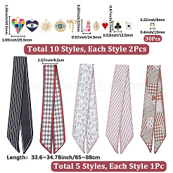 DIY-Sets zur Herstellung von Seidenschal-Halsketten&nbsp;DIY-BM0002-54
