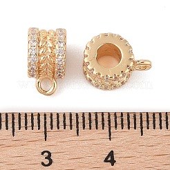 Латунные прозрачные бусины из циркония&nbsp;LS-KK-N256-08G-C