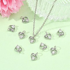 Breloques en laiton et zircon cubique transparent pour la Saint-Valentin de Shegrace&nbsp;XGRQ3P305-595P