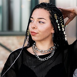 6 шт. 6 стиля заколок для волос с натуральным цветком амазонита&nbsp;OHAR-YW00002