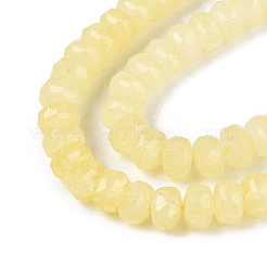 Colliers de perles en verre craquelé imitation jade&nbsp;GLAA-N068-01A-A06