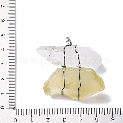 Natürliche Quarzkristall & Zitronenquarz Nuggets große Anhänger&nbsp;G-K338-43P-06