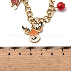 Женские рождественские ожерелья с кулоном в виде колокольчика из нержавеющей стали 304&nbsp;LS-NJEW-Z092-02G