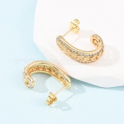 Серьги-гвоздики из циркония&nbsp;EJEW-B153-15G