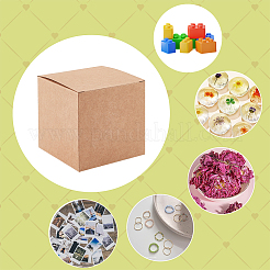 Квадратные складные шкатулки для драгоценностей из крафт-бумаги&nbsp;LS-CON-WH0089-47A