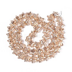 Стеклянные бусины с гальваническим покрытием &nbsp;EGLA-N020-01F