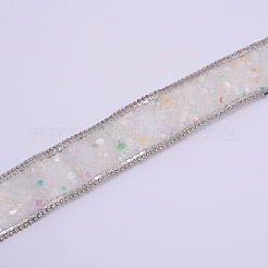 Trucioli di pietre preziose ferro su accessori per cucire a catena in metallo applique&nbsp;DIY-WH0204-89B