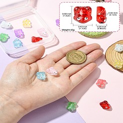 16 шт. 8-х цветные прозрачные стеклянные эмалевые бусины&nbsp;GLAA-CJ0002-66