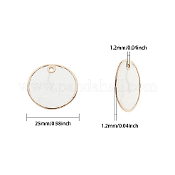 Galvanische natürliche Capiz Shell Anhänger&nbsp;SHEL-CA0001-001