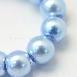 Perles de verre nacrées cuites au four&nbsp;HY-Q003-10mm-24