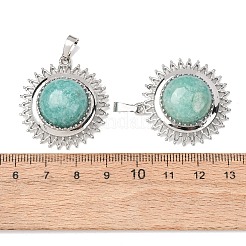 Pendentifs en amazonite naturelle&nbsp;GG-CBA0251-09C-P