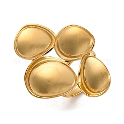 Ионное покрытие (ip) 304 нержавеющая сталь каплевидной формы открытые манжетные кольца&nbsp;RJEW-M047-05G