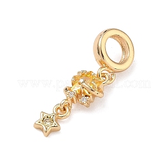 Латунные подвески с золотыми кубическими циркониями в европейском стиле&nbsp;KK-K407-37G-01