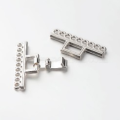 9 прядь из сплава и латунной складки на застежках PALLOY-N0112-04P