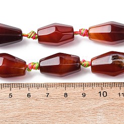 Натуральный красный агат бисер нитей&nbsp;G-P605-K01-01B