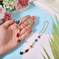 2 pendentif décoratif en verre pour voiture&nbsp;AJEW-GL0003-28