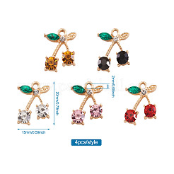 Legierung rhinestone-anhänger&nbsp;ALRI-TA0001-03G