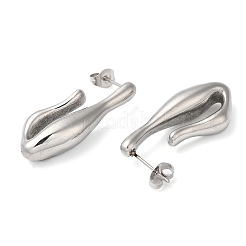 Orecchini a bottone in acciaio inossidabile 304 anti-ossidazione&nbsp;EJEW-K244-24P