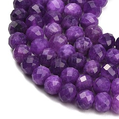 Fili di perle sfaccettate di giada bianca naturale tinta&nbsp;GG-CBAE966-01B-T