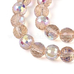 Chapelets de perles en verre transparent électrolytique&nbsp;LS-EGLA-N024-01A-C05
