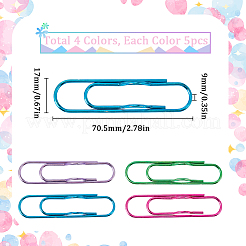 20 Stück Stiftclips aus Eisen in 4 Farben für Notizbuch&nbsp;FIND-SP0002-98B