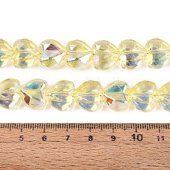 Chapelets de perles en verre transparent électrolytique&nbsp;EGLA-N056-01A-11