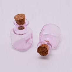 Мини-бутылки из боросиликатного стекла&nbsp;GLAA-WH0018-76G