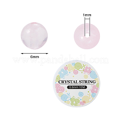 Kit per la creazione di braccialetti elasticizzati con perle di quarzo rosa naturale fai da te&nbsp;DIY-CJ0001-21B