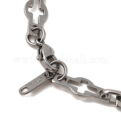 Ожерелья из цепочек с крестообразными звеньями из нержавеющей стали 304 для женщин и мужчин&nbsp;NJEW-JN05432-01