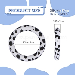5шт кольцо пищевые экологически чистые силиконовые бусины&nbsp;JX893E