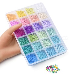 312 г 24 цвета 8/0 стеклянных бисера с краской для выпечки&nbsp;SEED-YW0002-14