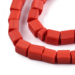 Непрозрачные спрей окрашены стеклянной бусины пряди&nbsp;GLAA-N047-08-A04