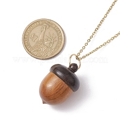 Желуди разъемные деревянные подвески ожерелья&nbsp;NJEW-JN04625-02