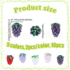 10pcs 5 Farben handgemachte Bunte Malerei-Perlen&nbsp;LAMP-NB0002-25