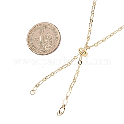 Изготовление ожерелий-слайдеров из латунной цепочки Фигаро&nbsp;AJEW-JB01490-01