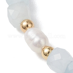 Браслеты из натуральных кубических бусин аквамарина для женщин&nbsp;BJEW-JB13176-02