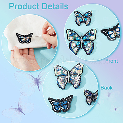 6 шт. 3 патча из полиэфирной ткани ручной работы&nbsp;DIY-GA0005-50