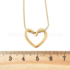 Ионное покрытие (ip) 304 нержавеющая сталь полое сердце кулон ожерелье с круглыми цепями змейки&nbsp;NJEW-M202-05G