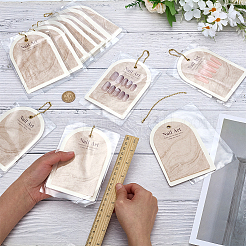 Tarjetas de exhibición de manicura de papel&nbsp;ODIS-WH0099-71B