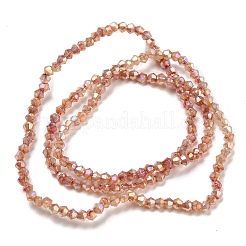 Fili di perle di vetro trasparenti con vernice da forno&nbsp;DGLA-F002-04D